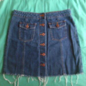 Cute Button Up Denim Skirt
